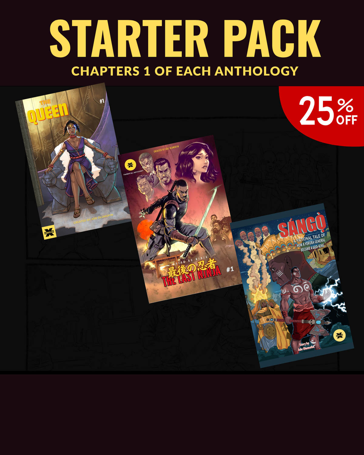 ComicLabX Starter Bundle | 3 Epic Comics, 3 First Chapters